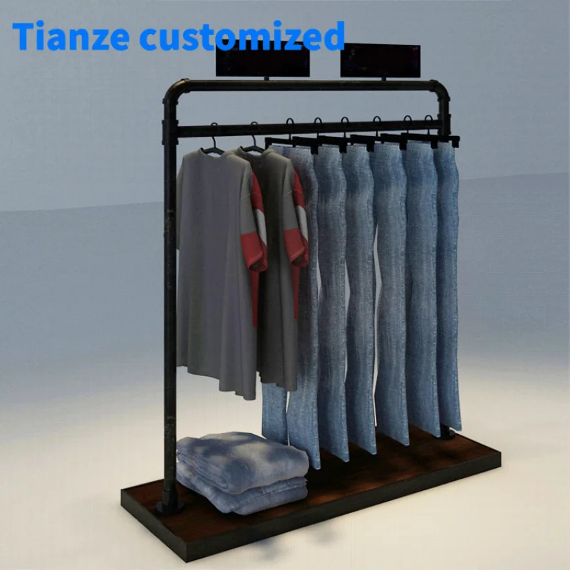 

[Customized]Hot metal cloth shop decoration jeans shop decoration design