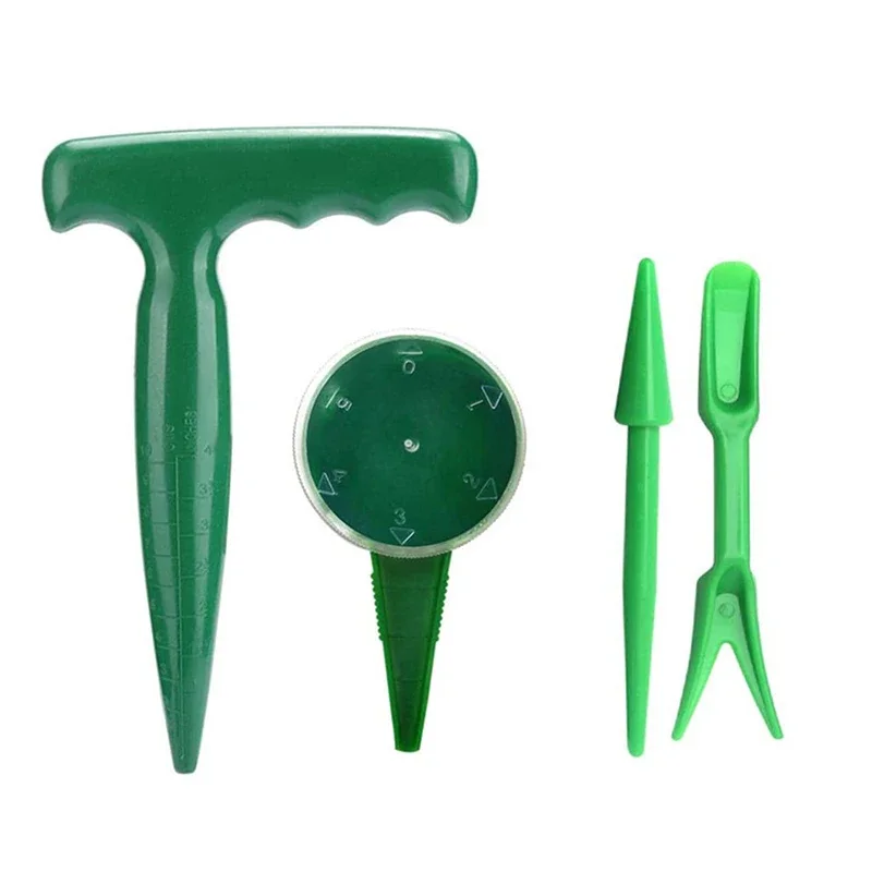 4PCS Garden Seeder Plastic Household Garden Tool Set Seeding Transplanting Machine Soil Punch Cuttage Seedling Raising TMZ