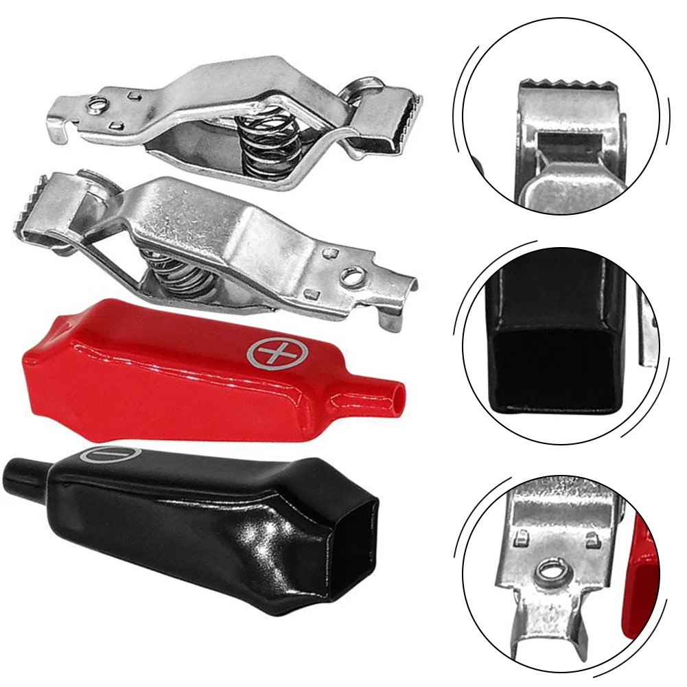 30/50A Spring For Alligator Clamp Insulat Coating For Electrical Circuit Testing Battery Clamps Metal Clip For Car Boats