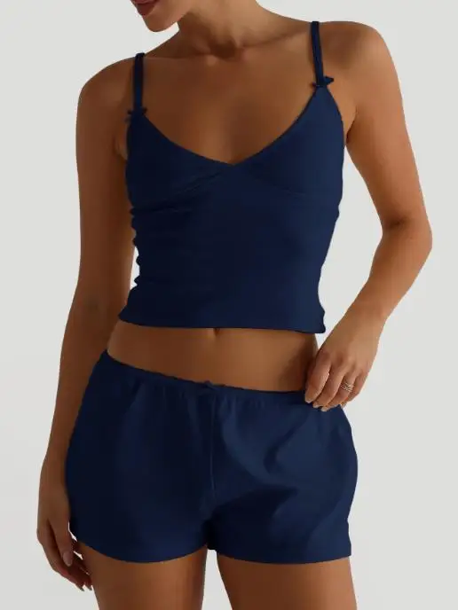 

Sports yoga style camisole vest shorts women's two-piece set women's 2025 summer