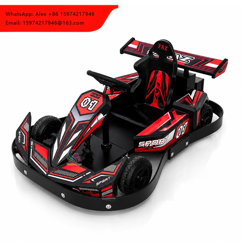 350W Electric Go Kart For Kids Battery Powered Racing Kart Car For Mall Arcade Amusement Park