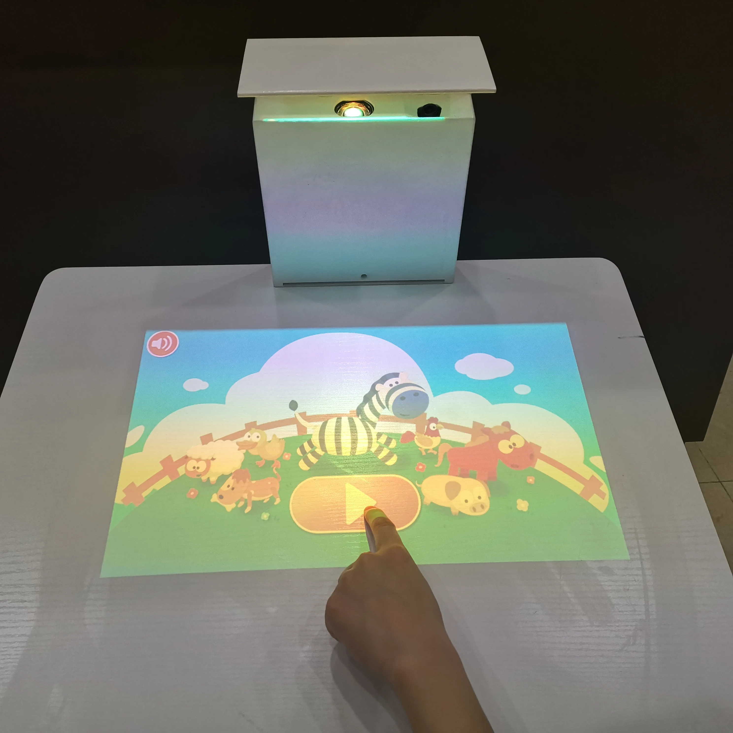 Interactive Projector Touch Table Kiosk With 21-inch Virtual Touch Screen