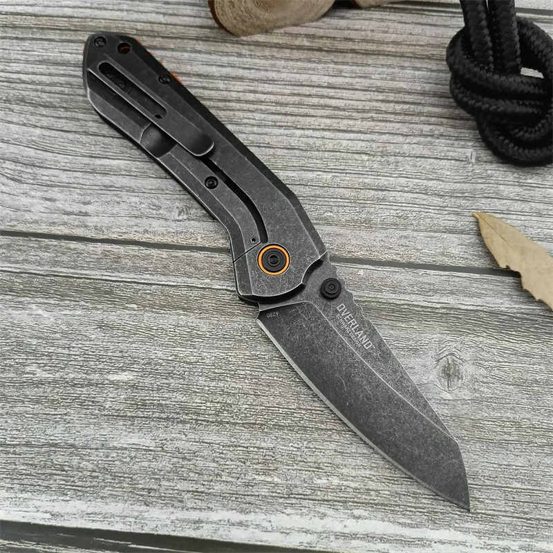 CR6280 folding knife, carbon fiber handle 8Cr13Mov Handle Outdoor Camping Tactical Hunting self-defense EDC tool