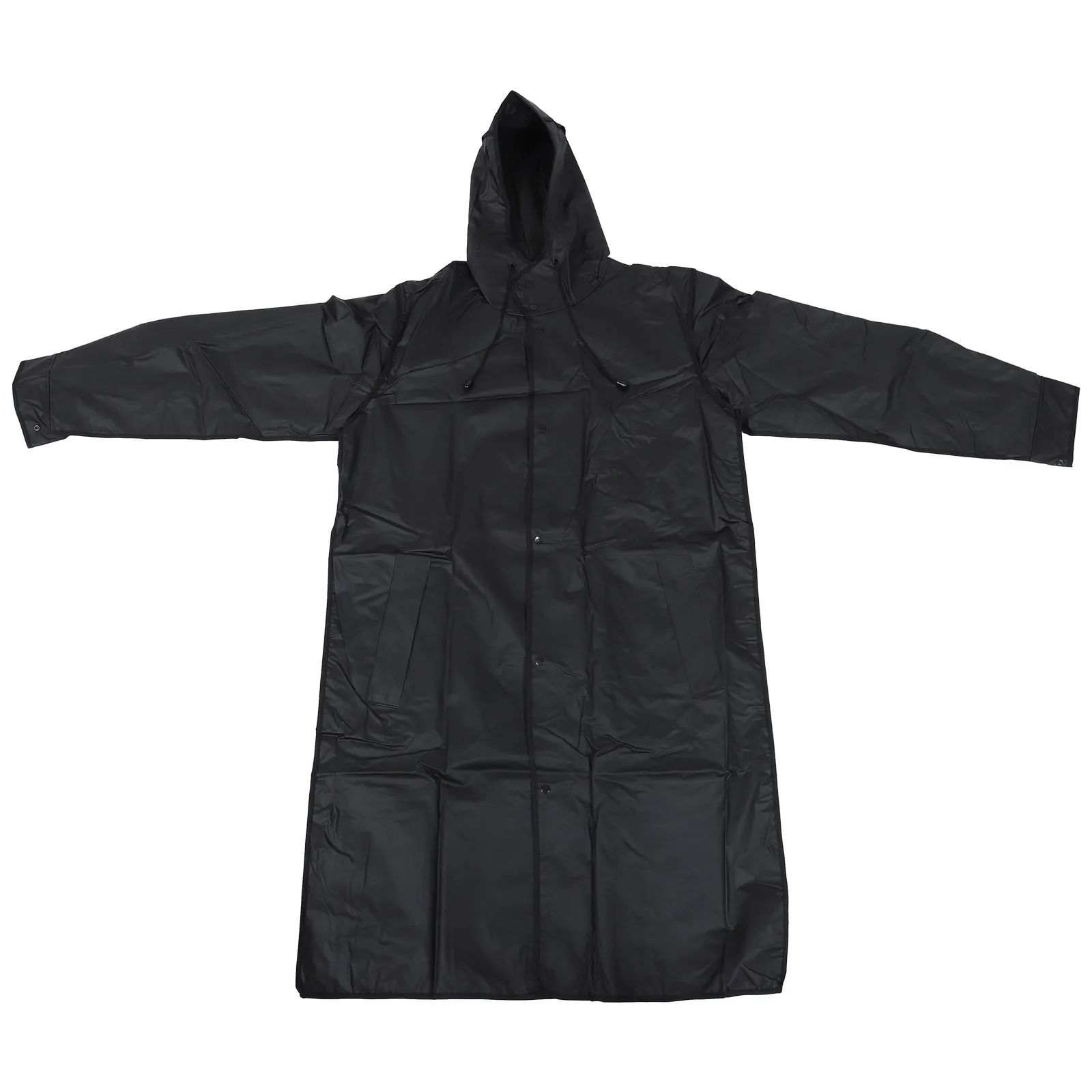 

1pc Adult Long Raincoat Full Body Waterproof Eva Rain Gear Outdoor Travel Hiking Rainwear High Neckline Anti-Droplet Lightweight