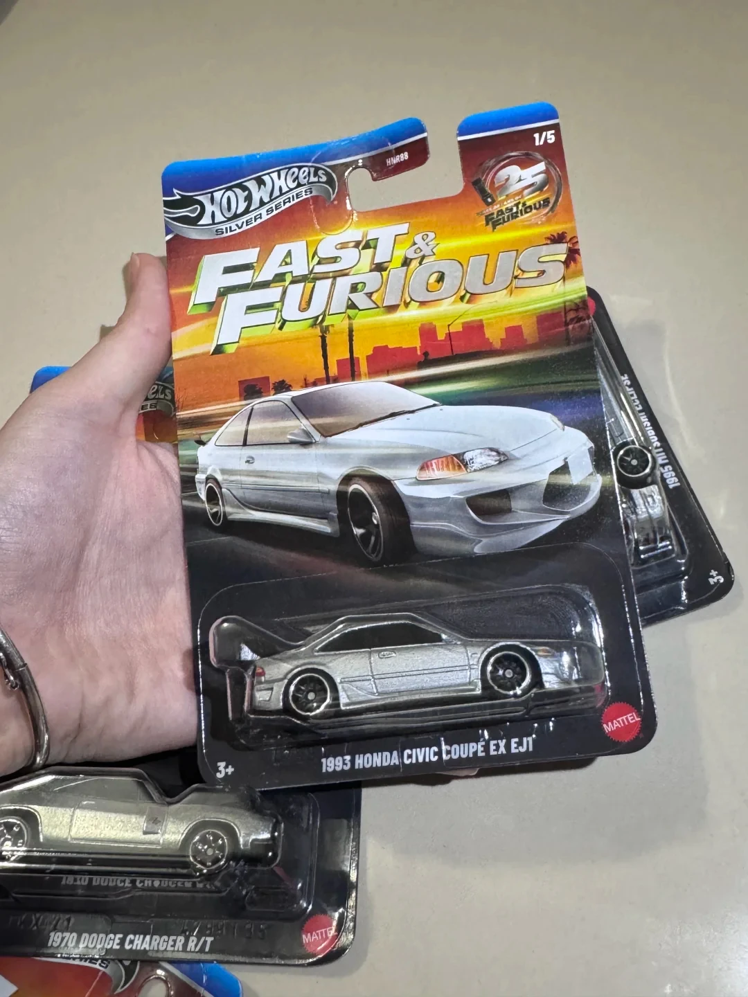 Hot Wheels Silver Series HNR88 Fast & Furious Q 1970 Dodge Charger Toyota Supra 1:64 Druckguss-Modellauto 2026 Neues Sammlerstück Geschenk – Detail 8