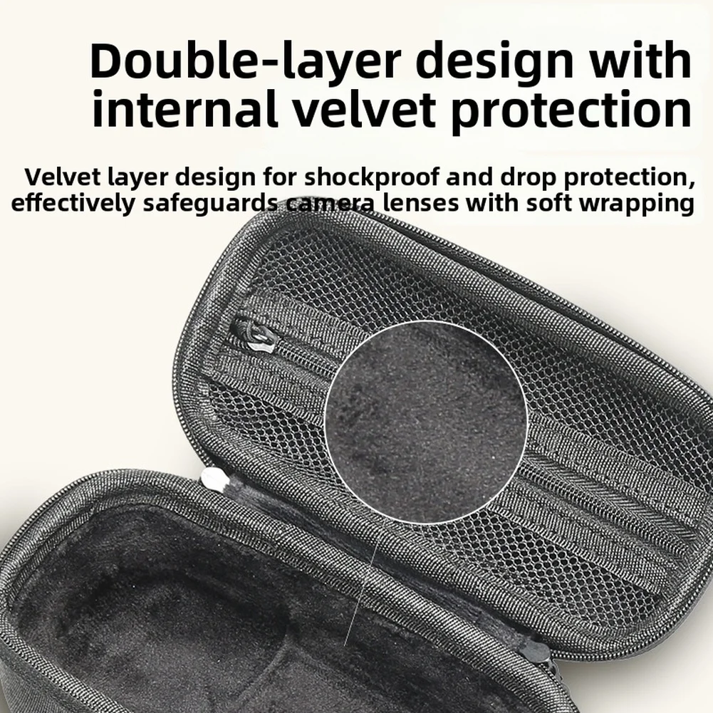 1pc Black Shockproof Storage Bag For Insta360 X4/ X5 Camera Protective Hard Case Travel Accessories Camera Part