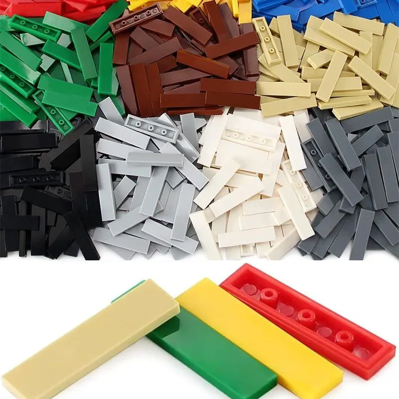 

600pcs DIY Building Blocks Smooth 1x4 Dots Thin Figure Bricks Educational Creative Size Compatible With 2431 Toys for Children