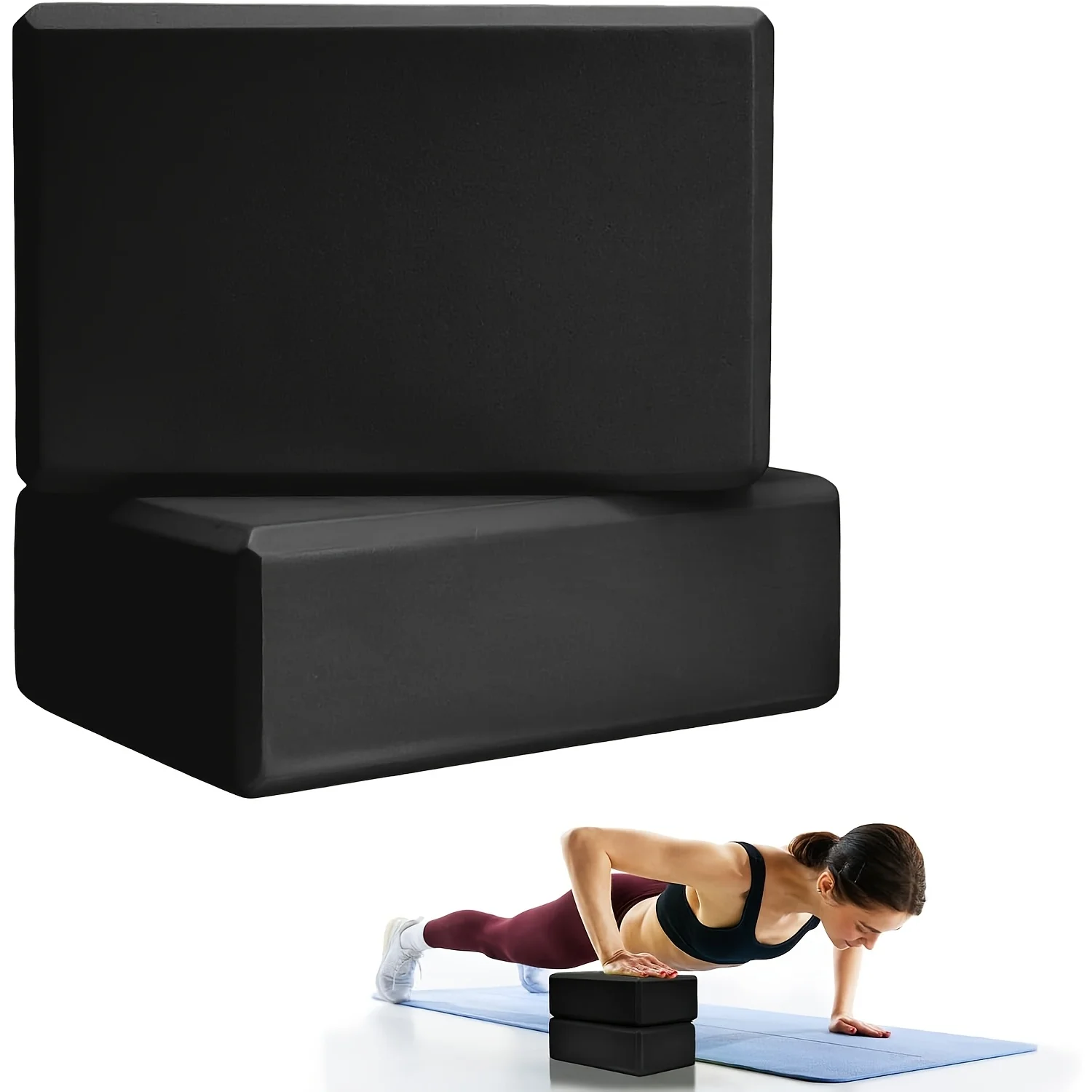 2 Stück Gym-Schaumstoffblöcke Trainings- und Fitnessgeräte Tanz-Yoga-Hilfsmittel Dehn- und Körperformungswerkzeug EVA Yoga-Blöcke – Detail 8