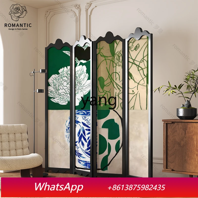 CX hotel lobby live stream background wall screen partition modern simple bedroom folding mobile