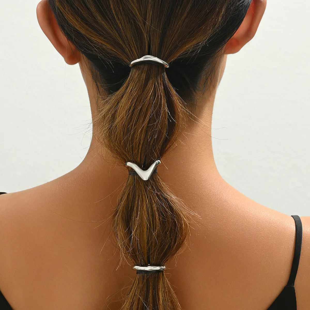 3pcs Elegant Hair Buckle Simple European And American Style Decorative Hook Alloy Insert Vintage Fork Ponytail