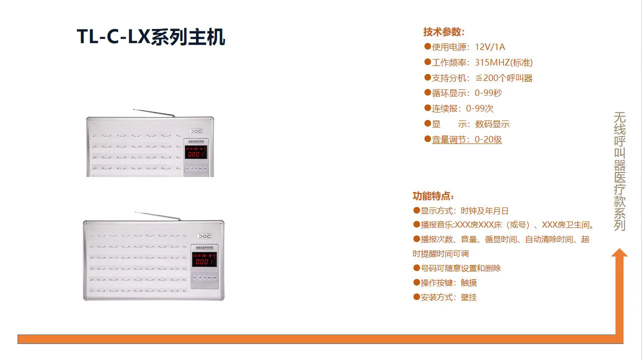 Wireless pager, wireless doorbell, adjustable volume