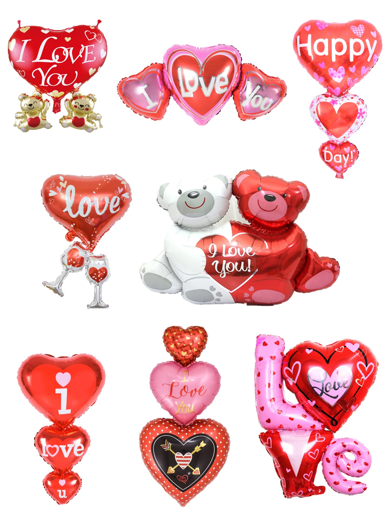 1pc Wedding Foil Balloons Valentine's Day Helium Balloon Love Heart Balloon Wedding Decorations Valentine's Day Decorations