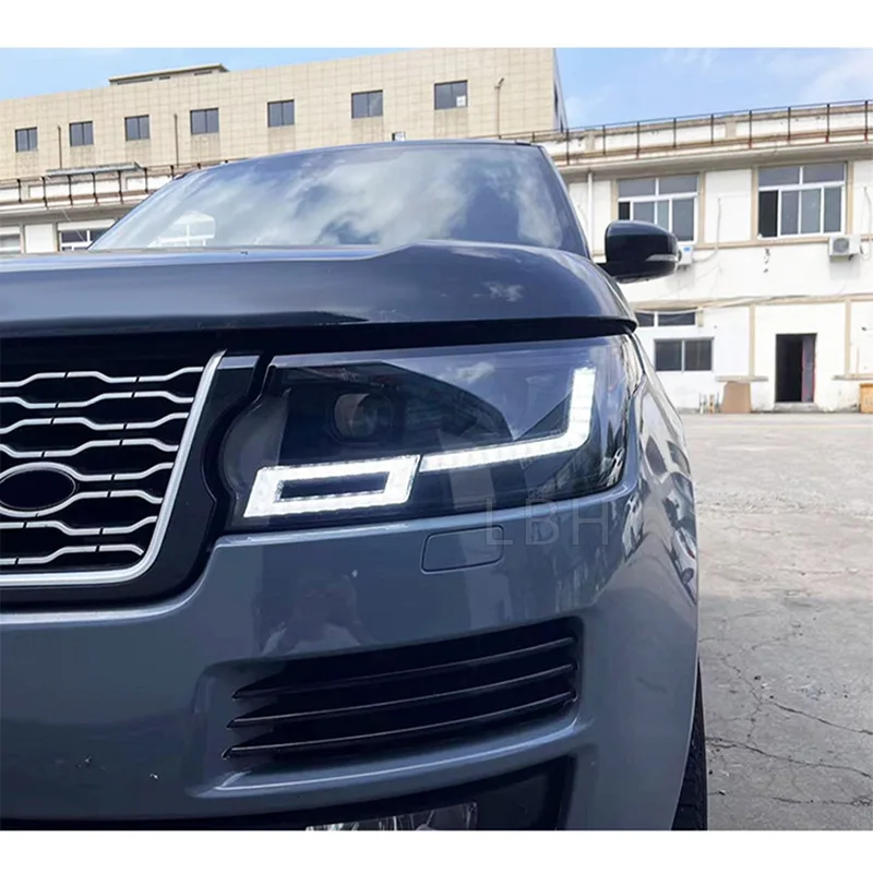 SAAR Compatible with 13-17 Range Rover Executive L405 Headlight Assembly Modified High-End Two-Eye Laser Daytime Running Lig