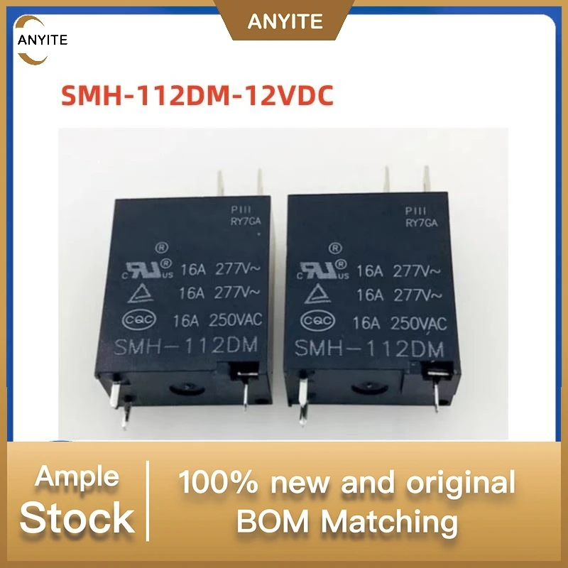 10Pcs/LOT NEW SMH-112DM 3PINS 16A 12VDC