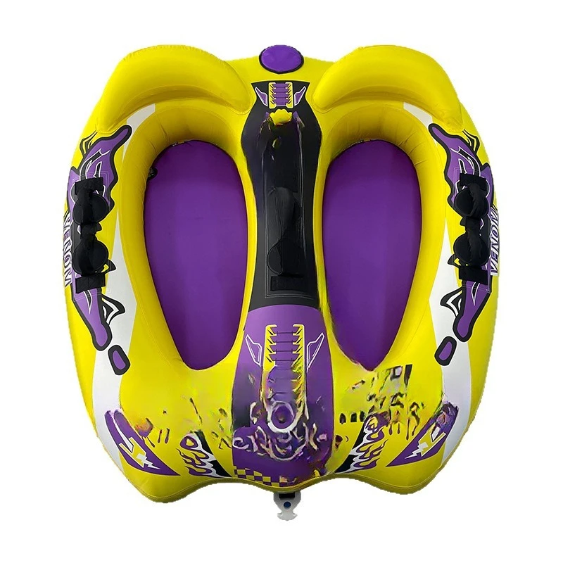 2-person inflatable water skating ring, water drag ring, water surfing double inflatable paddling ring