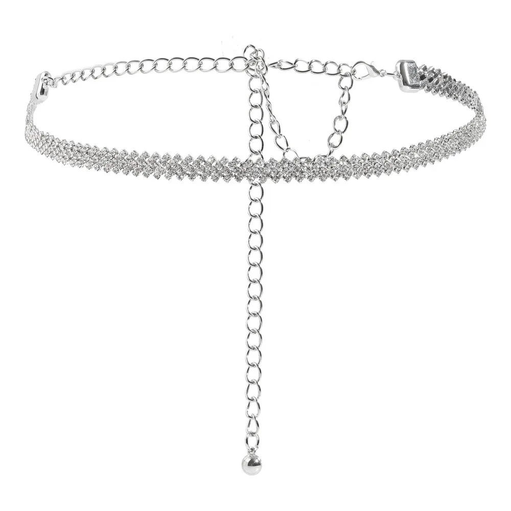 

Серебряный пояс-цепочка со стразами ​ Diamond-Like Sparkle ​ ​ Элегантный дизайн ​ ​ Пояс для свадебного платья ​ ​ Регулируемая посадка ​