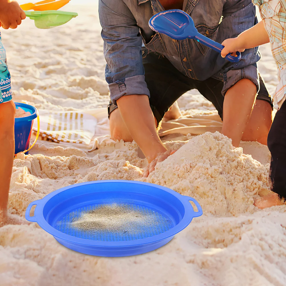 4Pcs Childrens Sand Sifter Lightweight Portable Mesh Strainer Easy Clean Large Capacity for Beach Fun Exploration