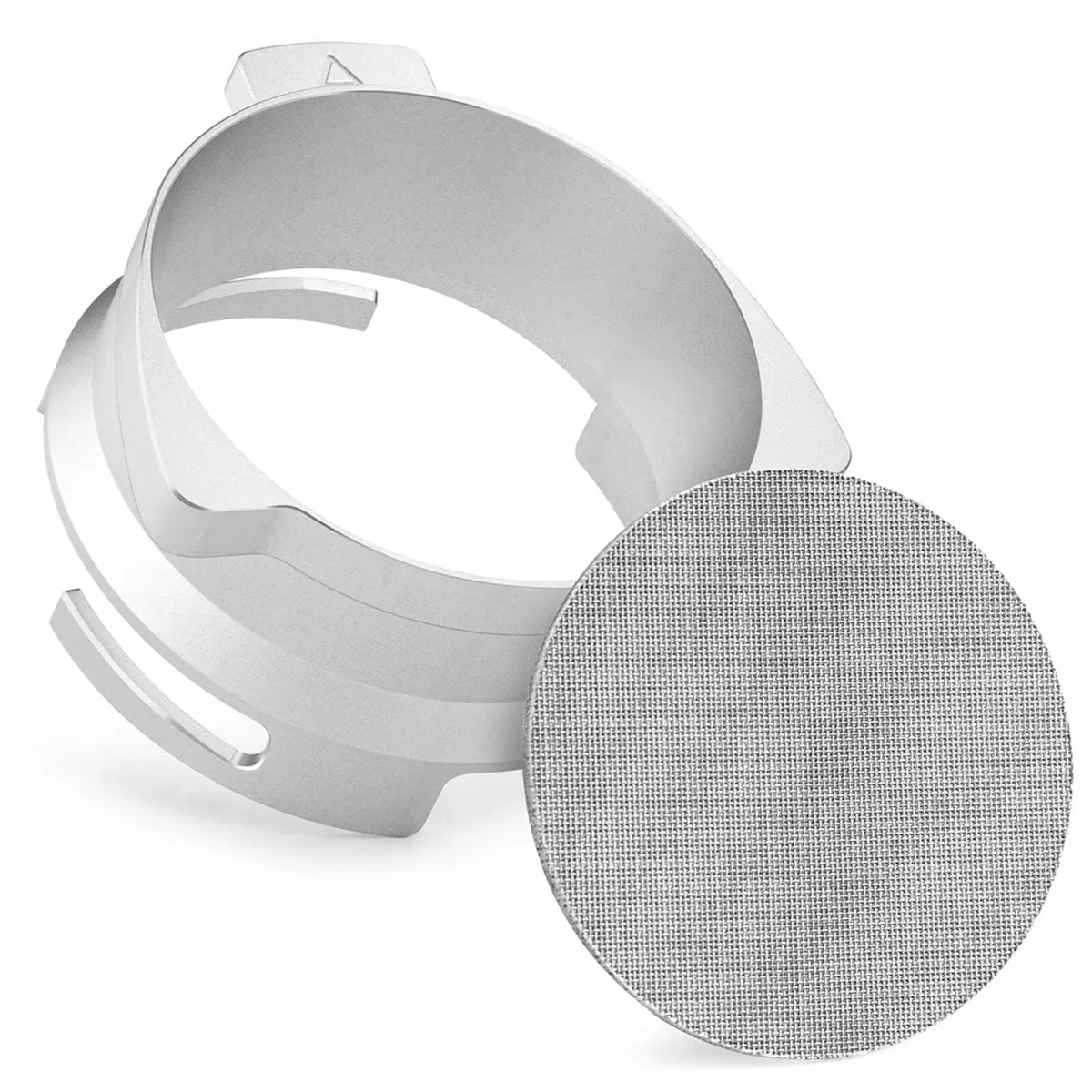 Embudo dosificador de café de 54mm, anillo dosificador de aluminio manos libres y accesorios de Espresso para Breville Barista portafiltros de 54mm
