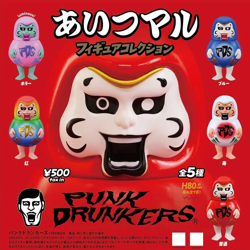 

Original In-Stock Kenelephant PUNK DRUNKERS Bodhidharma Style Gacha Doll Figurine Model Desktop Collection Ornament Toys Gifts