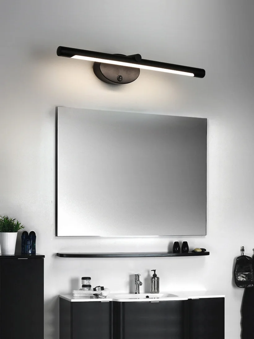 

Modern LED Bathroom Wall Lamp Bathroom Hardware Wall Sconce With Touch Switch For Bedroom LED Bathroom Bath Mirror Line Lamp