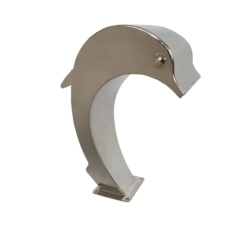 300x150mm High Quality 304 Stainless Steel Dolphin Indoor Waterfall Wall Swimming Pool Water Fountain Cascade Waterfall