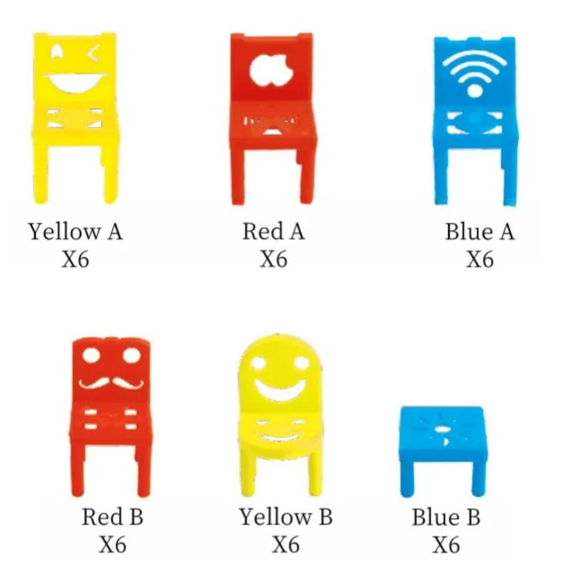 ของเล่นตัวต่อ 3 มิติ เกมฝึกทักษะกลยุทธ์ เก้าอี้ทรงตัว เกมครอบครัว เสริมสร้างพัฒนาการเด็กเล็ก เกมฝึกสมอง เกมเสริมสร้างสติปัญญา