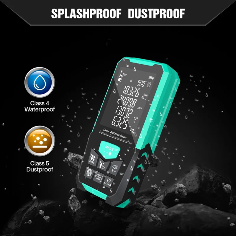 

AA21-Laser Range Finder 200 Meters Phase Range Finder Electronic Ruler Practical Measurement Tool, Green ABS