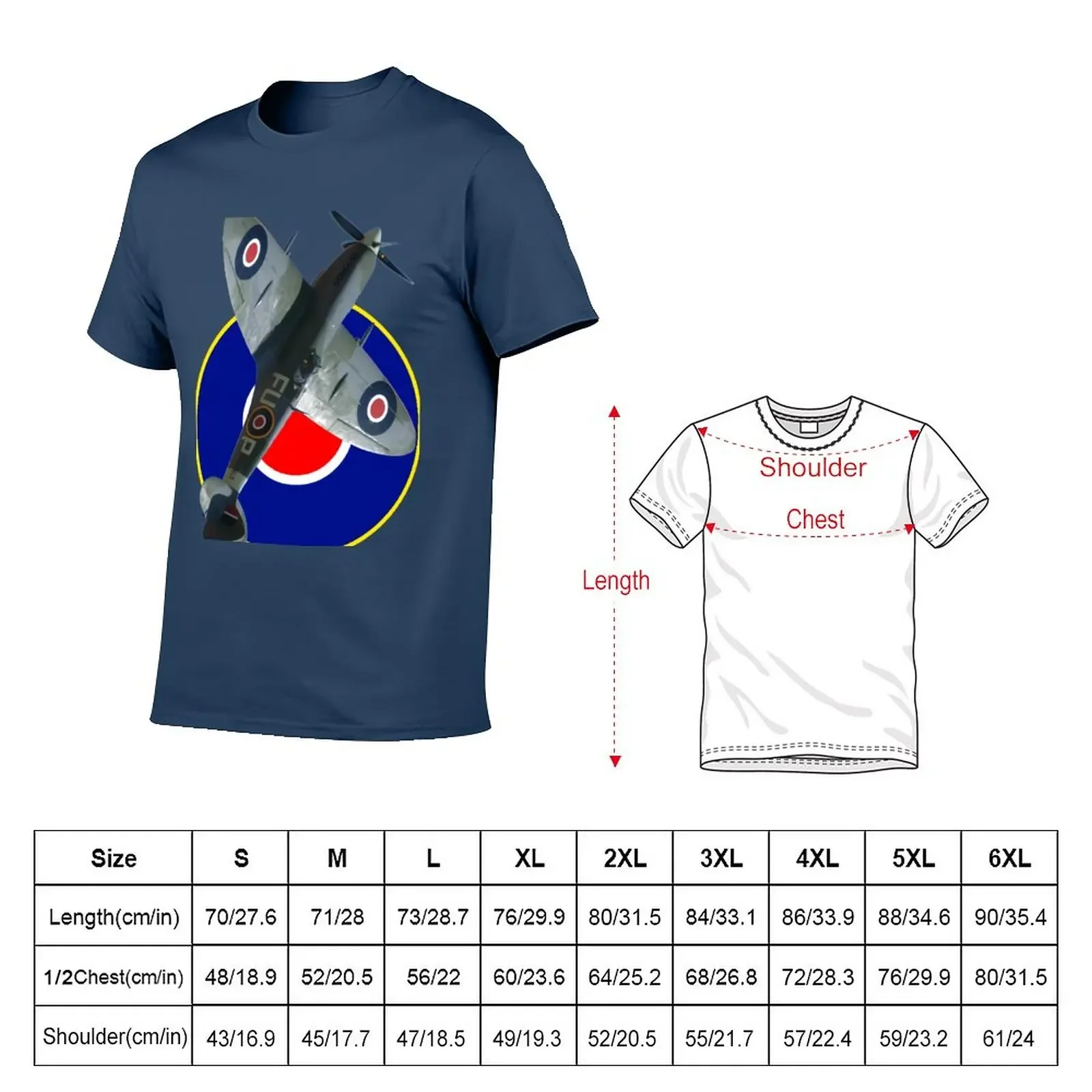 Roundel Series - Spitfire VH-XVI Design T-Shirt customs design your own summer clothes mens plain t shirts