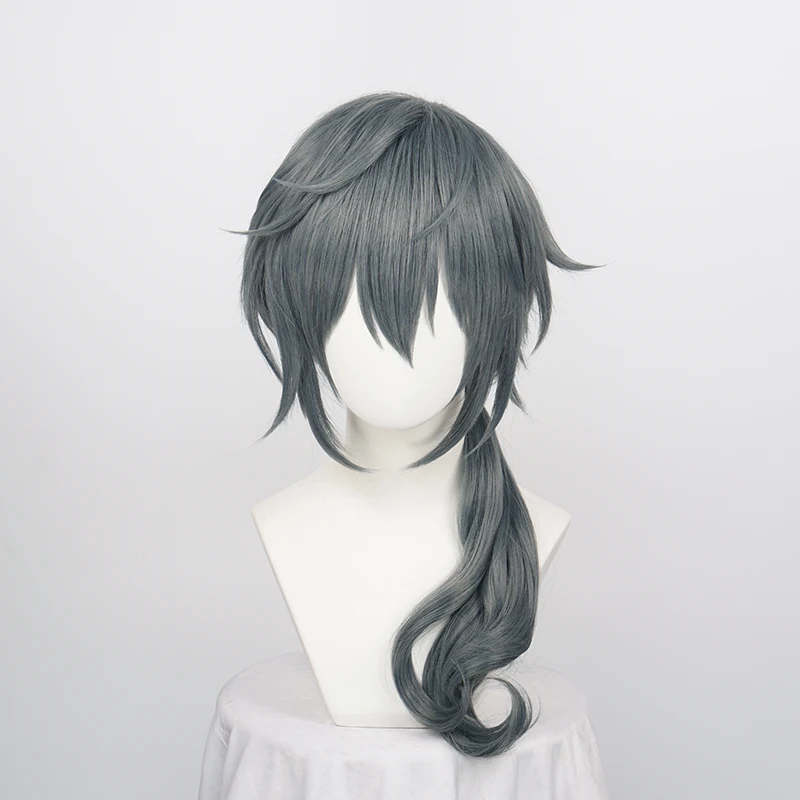 

Ensemble Stars Shiina Niki Cosplay Wig Heat Resistant Grey Curly Synthetic Hair Men Women Party Role Play Wig + Free Wig Cap