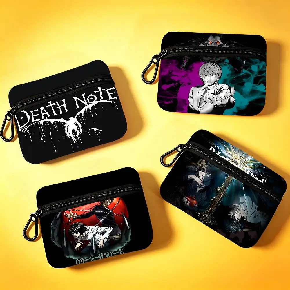 Anime D-Death N-Note Japan Daily Carry Oxford Fabric Small Coin Purse Multi-use Storage Pouch For Keys Cards Coins
