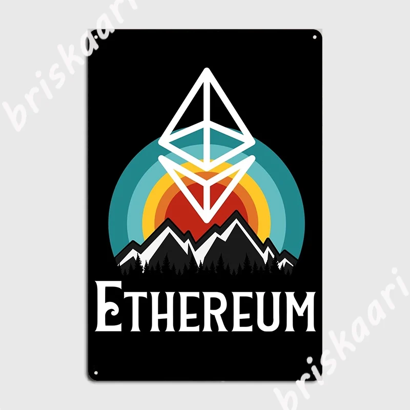 Ethereum Products Poster Metal Plaque Wall Decor Garage Club Cinema Living Room Vintage Tin Sign Poster