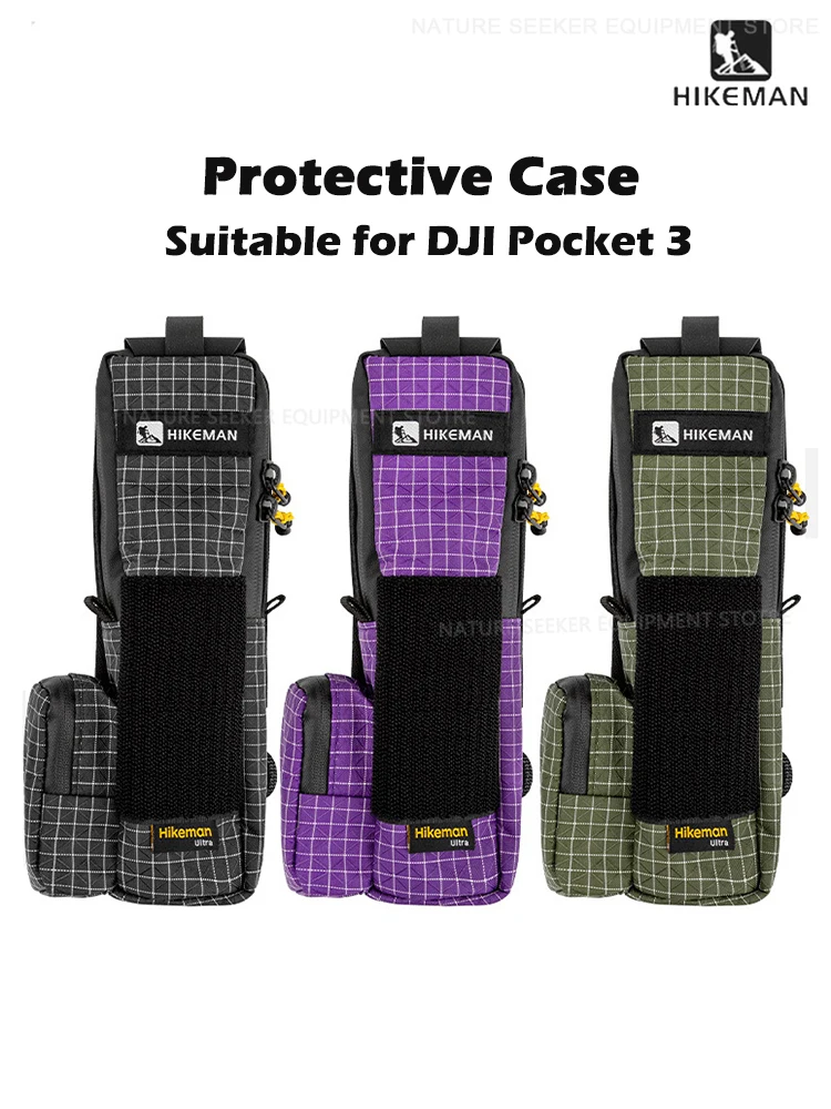 HIKEMAN Protective Case Suitable for DJI Pocket 3, Tactical Action Camera  Accessory Protection Bag Molle Padded Camera Pouch