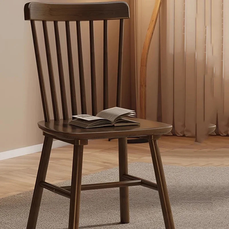 Designer European Dining Chairs Modern Solid Wood Luxury Vintage Dining Chairs Bedroom Lazy Muebles De Cocina Home Furniture