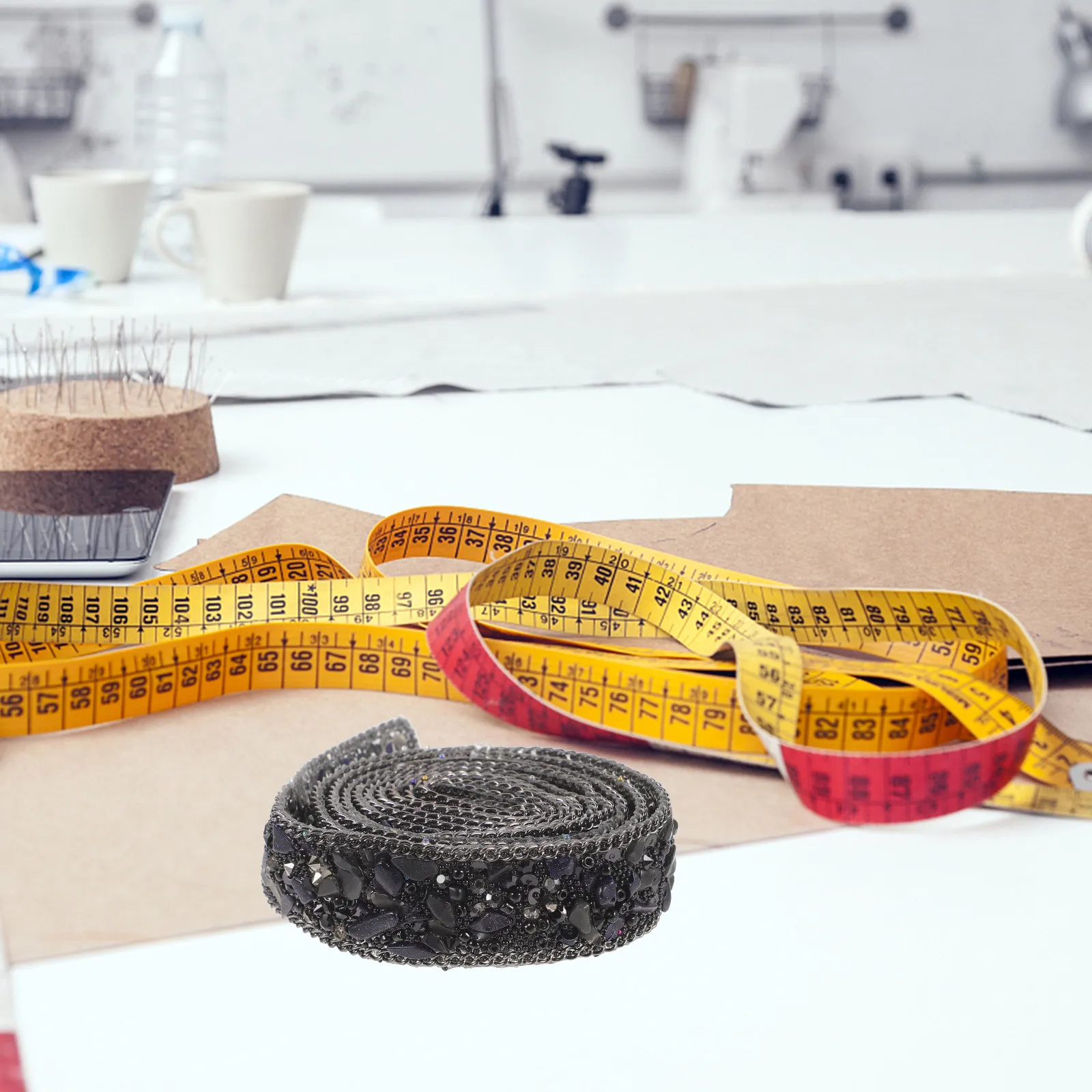 

1 шт. Цепочка-лента со стразами, блестящая, для рукоделия, украшения, свадебного декора, кристаллическая лента со стразами