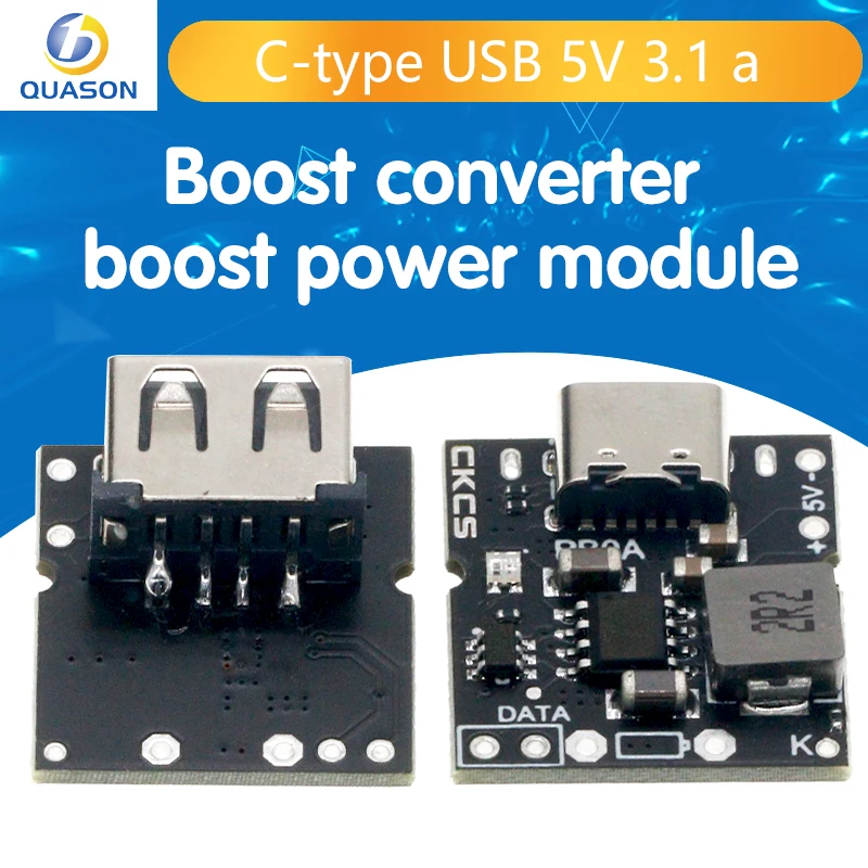 Type-C USB 5V 3.1A Boost Converter Step-Up Power Module Mobile Power Bank Accessories With Protection LED Indicator