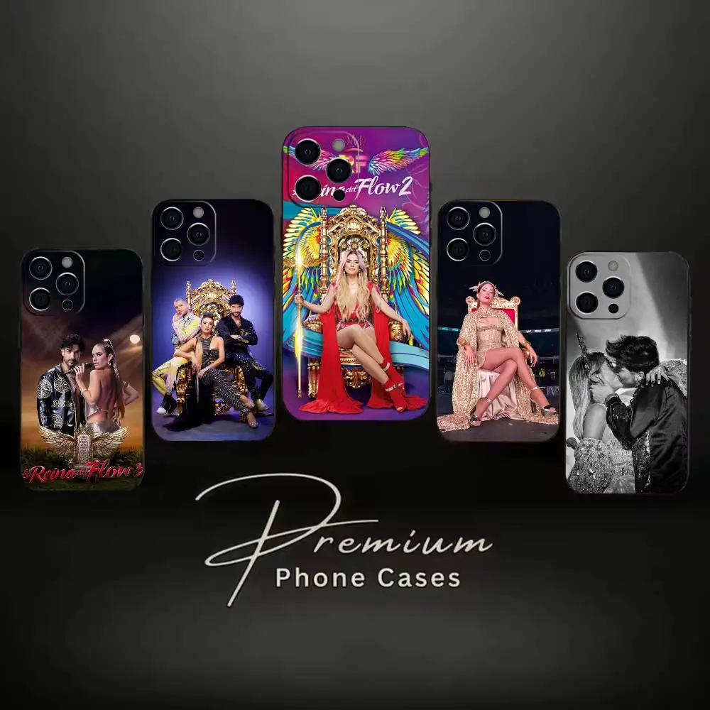 Чехол для телефона Yeimy-La Reina Del Flow -ES для iPhone 16, 17, 14, 13, 12, 11 Plus, ProMax, XS, мягкий черный силиконовый чехол