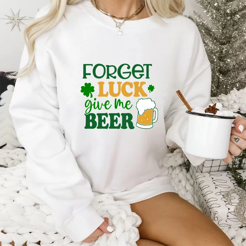 St. Patrick's Day Iron On Forger Luck Beer Print Patch Clothing Lucky Charm Heat DTF Transfer Sticker Appliqued DIY Green Lucky