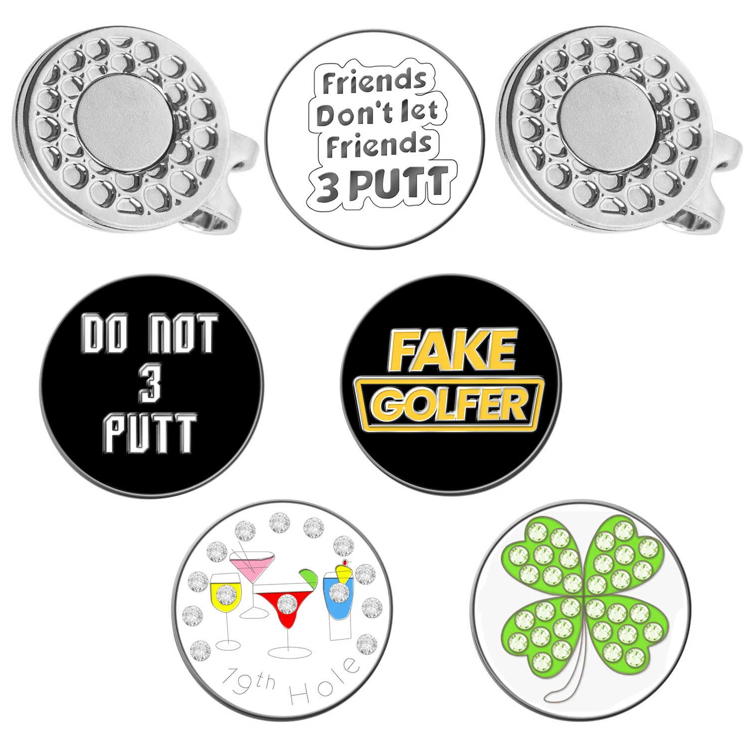 

Набор зажимов для мячей для гольфа, 7 шт., магнитные маркеры для мячей для гольфа для Putting Green, маркер для мяча для гольфа с магнитным зажимом для шляпы