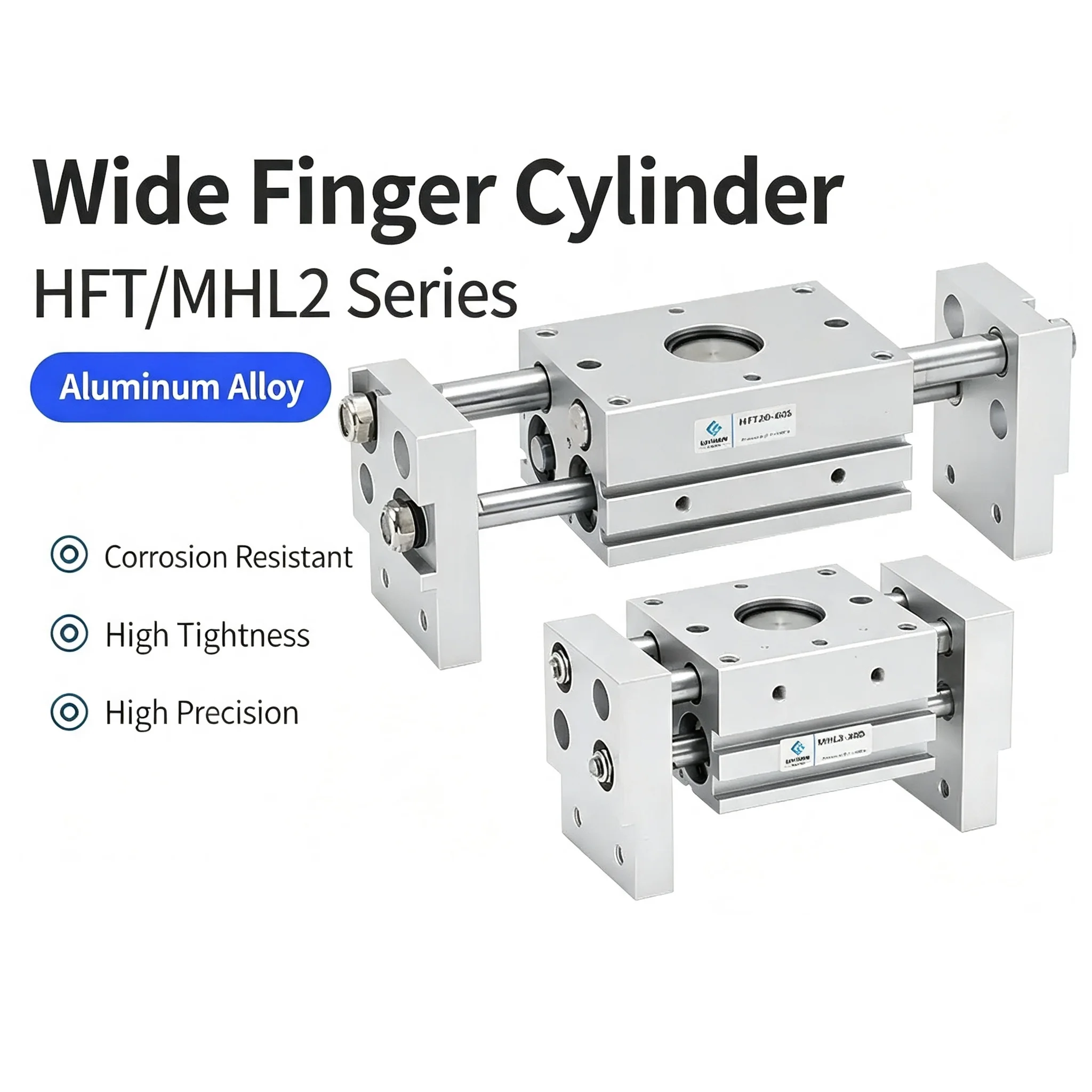 Gripper Wide Style PneumaticDouble Acting Cylinder HFT series Wide finger clamping cylinder HFT10 HFT16 HFT20 HFT25 HFT32 Air