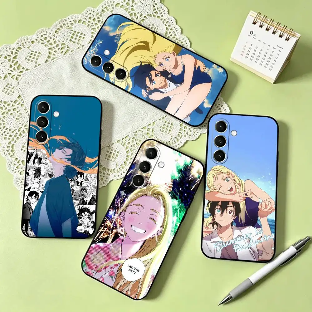 S-Summertime Rendering Anime Phone Case For Samsung Galaxy A73,A72,A71,A70,A53,A52,A51,Others Soft Black Cover