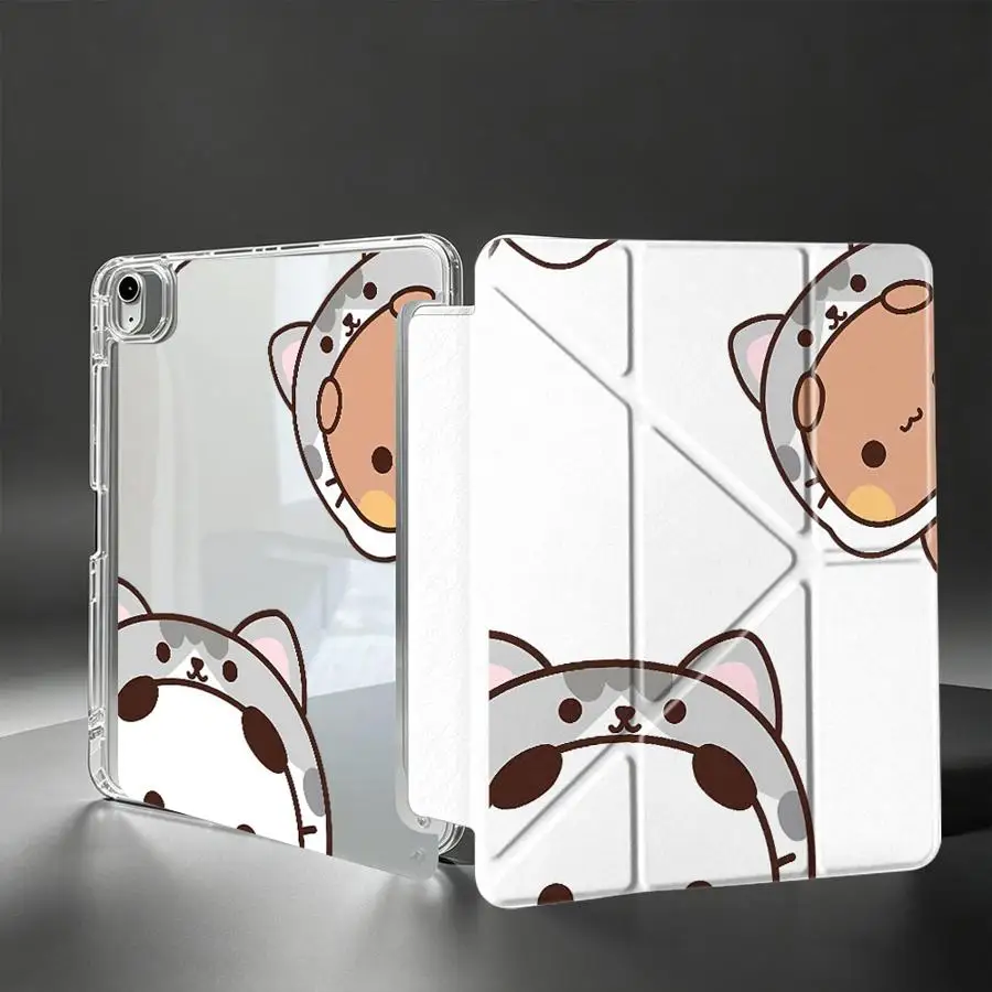 Funny Bear Face Cartoon Tablet Case For iPad Pro 13 2025 2026 Mini 7 6 5 Air 8 M2 M3 3 12th 11th 10th Gen 9th With Pen Slot