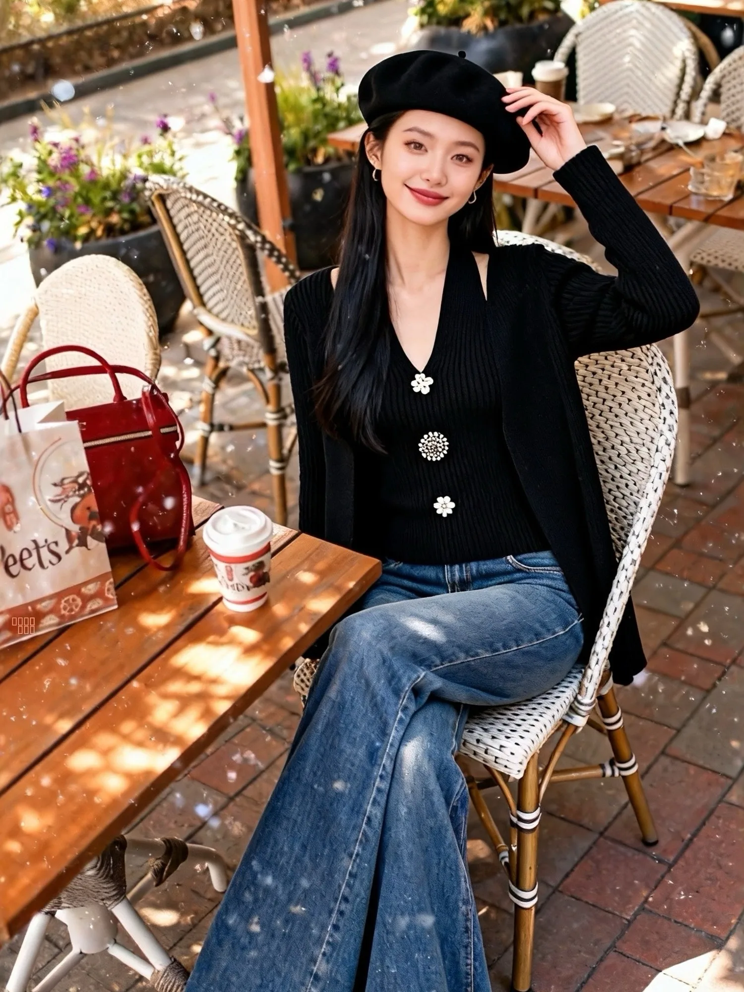 

Heavyweight Wool Blend V-Ne Knit Sweater Cisas New Year Theme Soft Warm Faionable Women's Top Cisas Tree Decoration