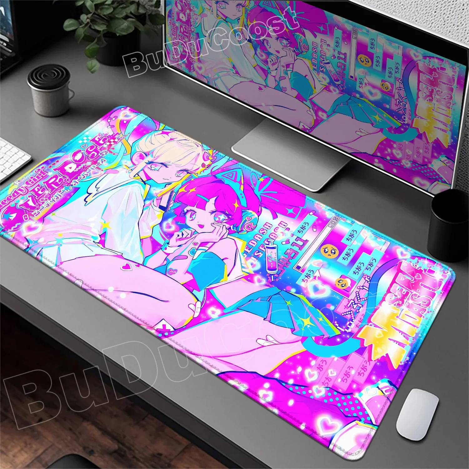 

2026 New Cute Pretty Anime Girl Mouse Pad PC Needy Girl Overdose Mousepad Keyboard Rug Laptop Gaming Accessories Kawaii Desk Mat