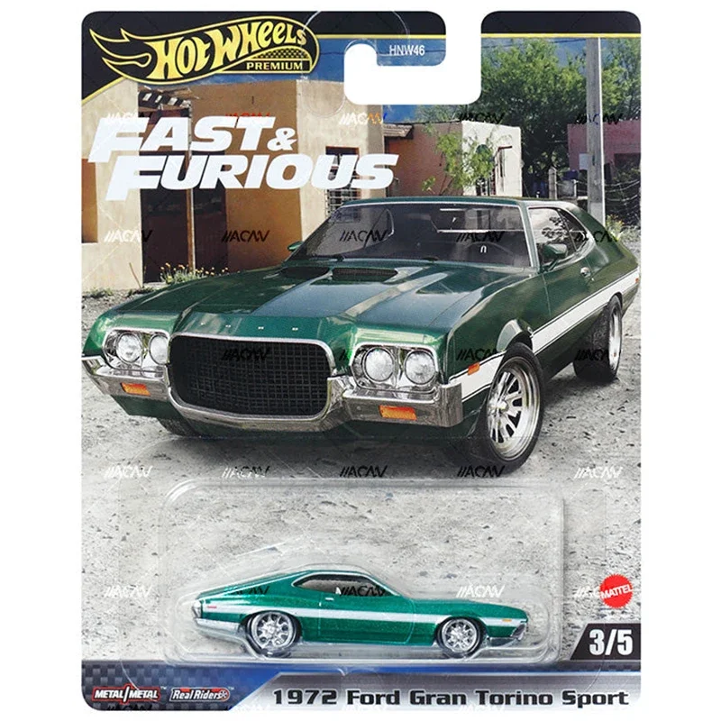 

Hot Wheels HNW46 1972 Ford Gran Torino Sport Race Car масштаб 1/64, литая модель автомобиля