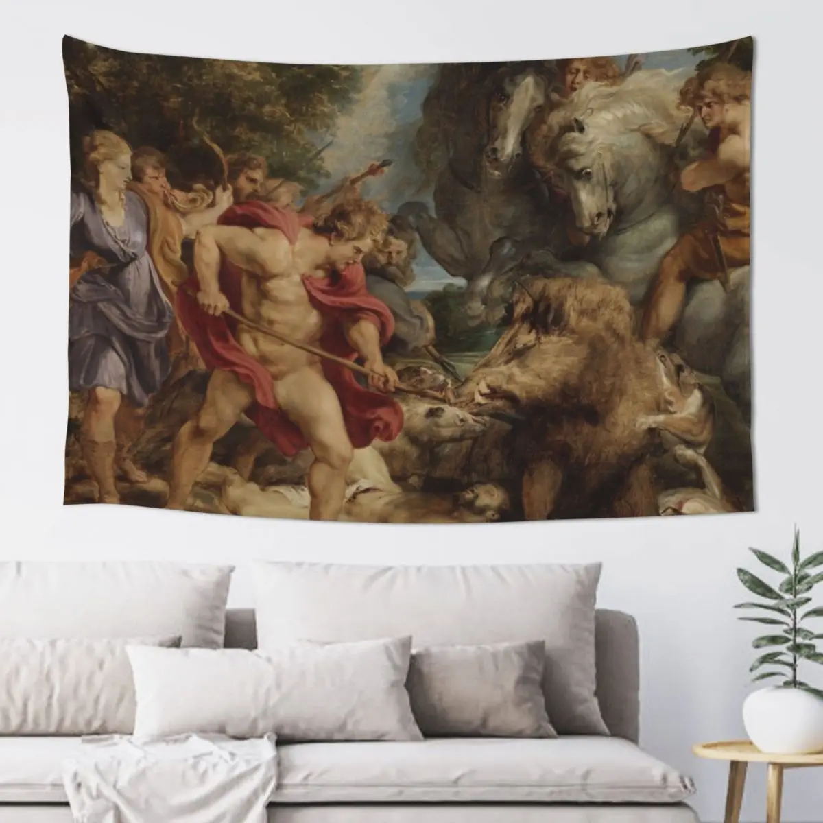 

Peter Paul Rubens. The Calydonian Boar Hunt, 1611-12. Tapestry Wall Tapestries Decoration Bedroom Tapestry