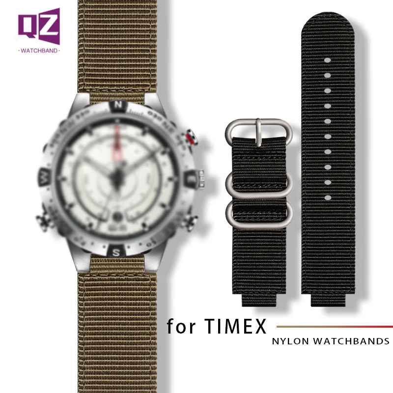 24*16mm Double-deck Nylon Watch Strap for timex watch T2N721 T2N720 739 TW2T6300 band watchband with Screw rod and tools