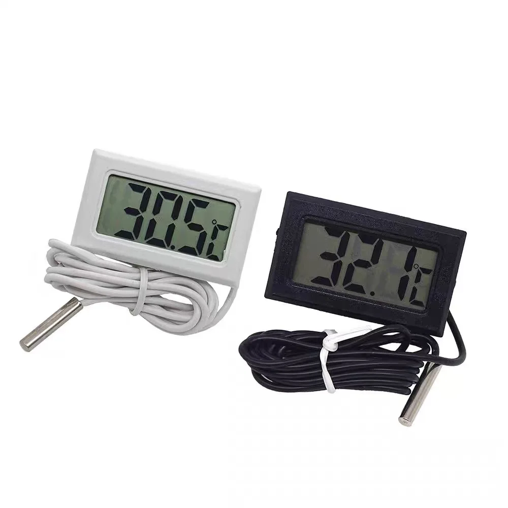 LCD Digital Thermometer Temperature Sensor Temperature Tester Detector Monitor with 1M Senor Cable for Aquarium