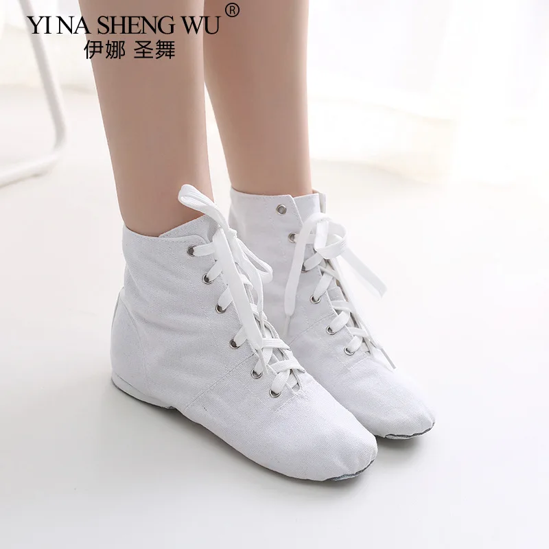 Chaussures de danse en toile pour adultes et enfants, chaussures de sport pointues de ballet, chaussures de danse jazz pour hommes et femmes, pratique de danse à semelles souples