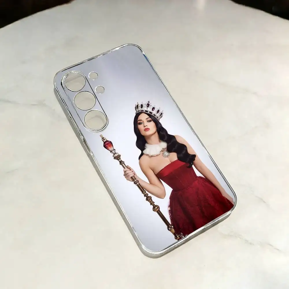 K-Katy P-Perry Transparent Shockproof phone Case For Samsung S25,24,21,22,23,30,20,Ultra,Plus,Fe,Lite