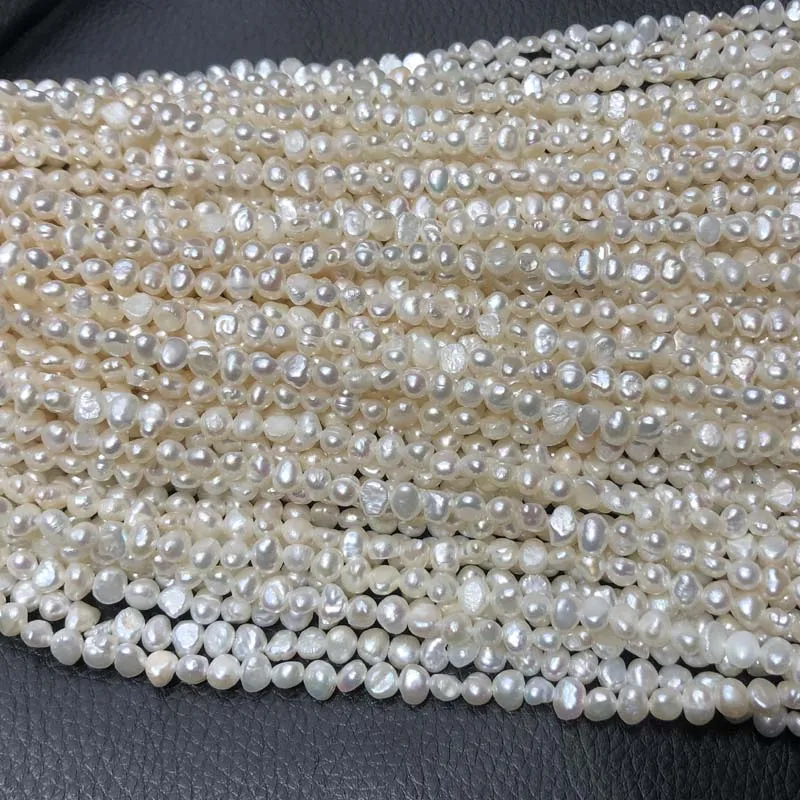 

ELEISPL Newly Lots 20 Strands 4-5mm Near Nugget Shape White Freshwater Pearls Strings